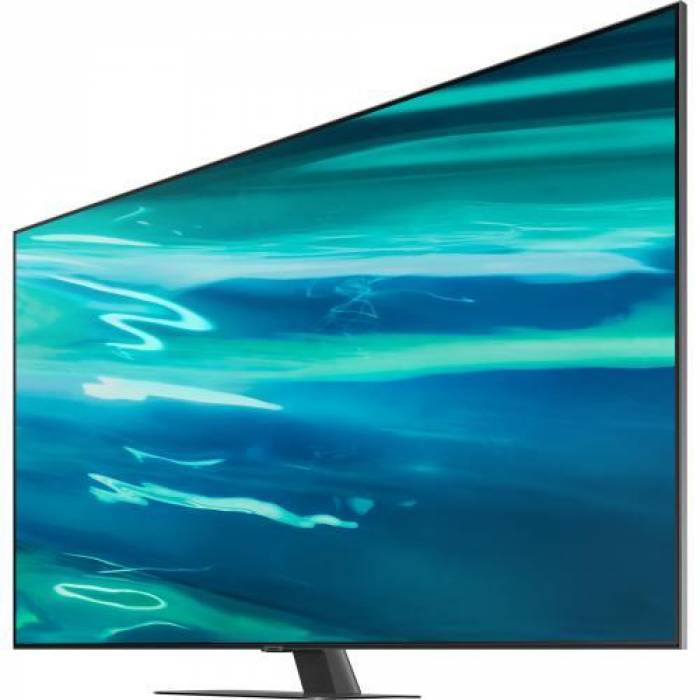 Televizor QLED Samsung Smart QE50Q80AATXXH Seria Q80A, 50inch, Ultra HD 4K, Carbon Silver