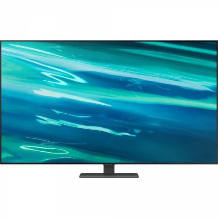 Televizor QLED Samsung Smart QE50Q80AATXXH Seria Q80A, 50inch, Ultra HD 4K, Carbon Silver