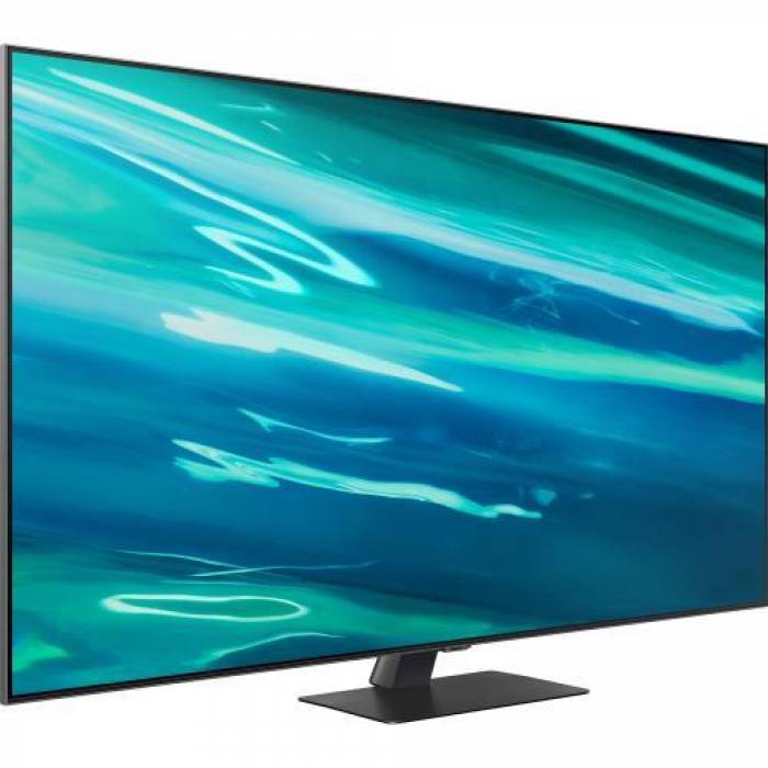 Televizor QLED Samsung Smart QE50Q80AATXXH Seria Q80A, 50inch, Ultra HD 4K, Carbon Silver