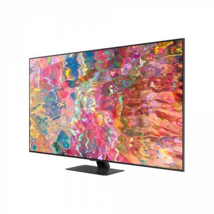 Televizor QLED Samsung Smart QE55Q80BA Seria Q80B, 55inch, Ultra HD 4K, Carbon Silver