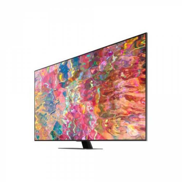 Televizor QLED Samsung Smart QE55Q80BA Seria Q80B, 55inch, Ultra HD 4K, Carbon Silver