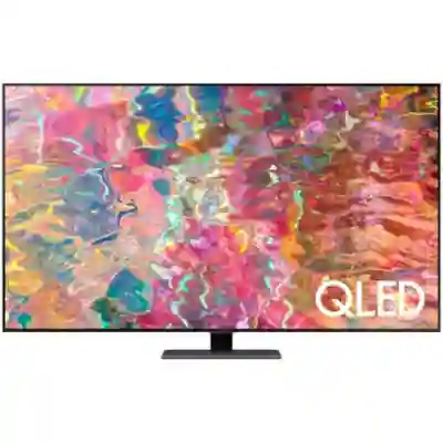 Televizor QLED Samsung Smart QE65Q80BA Seria Q80B, 65inch, Ultra HD 4K, Carbon Silver