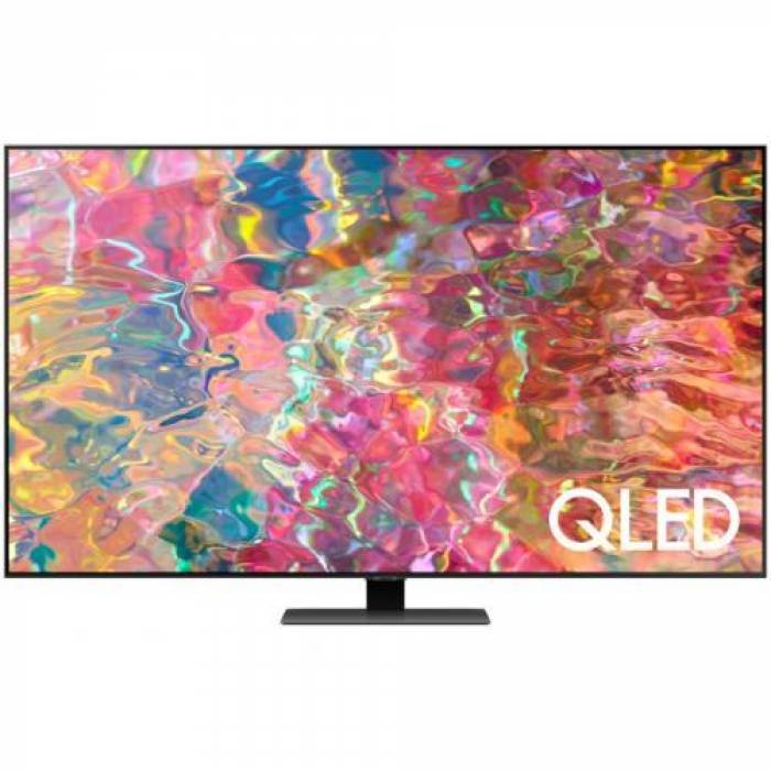 Televizor QLED Samsung Smart QE75Q80BA Seria Q80B, 75inch, Ultra HD 4K, Carbon Silver