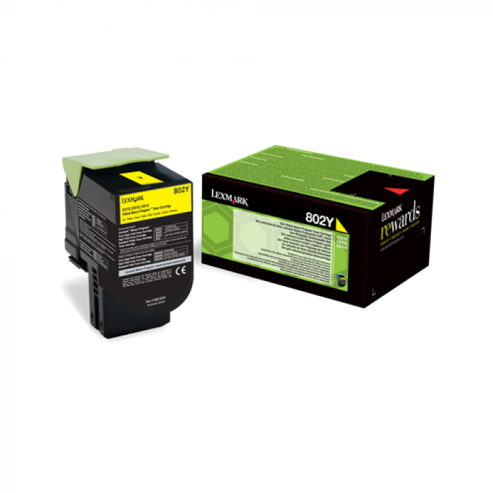 Toner Lexmark 802YE Yellow