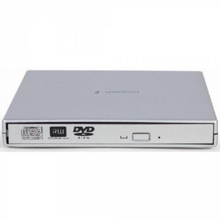 Unitate Optica Externa Gembird DVD-USB-02, USB 2.0, Silver