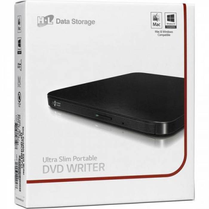 Unitate Optica externa LG GP90NB70 Ultra Slim DVD-R, Black 