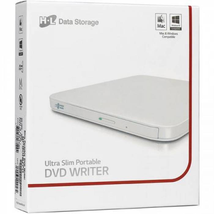 Unitate Optica externa LG GP90NW70 Ultra Slim DVD-R, White 