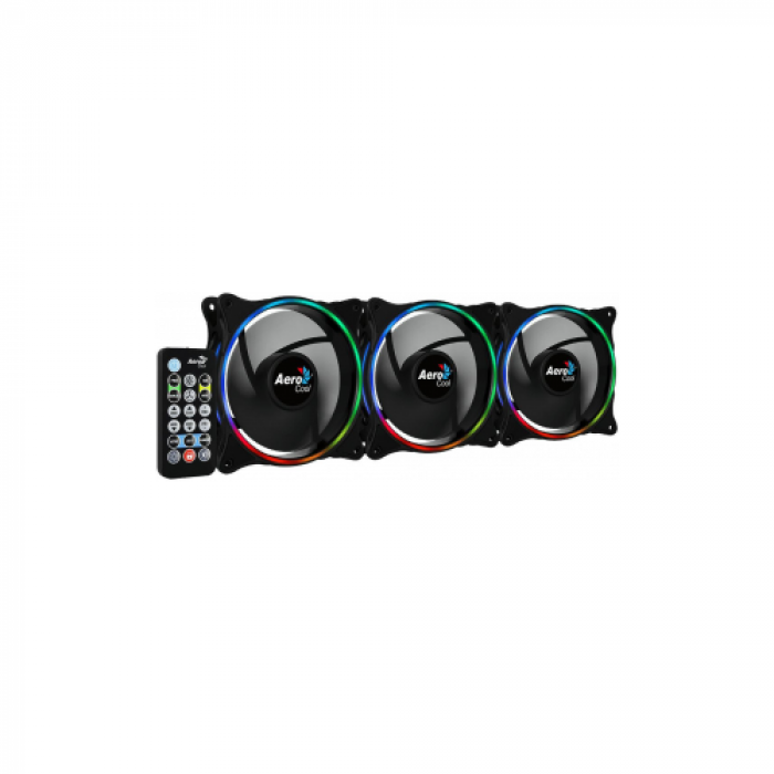 Ventilator Aerocool Eclipse 12 Pro ARGB, 120mm, 3xFan