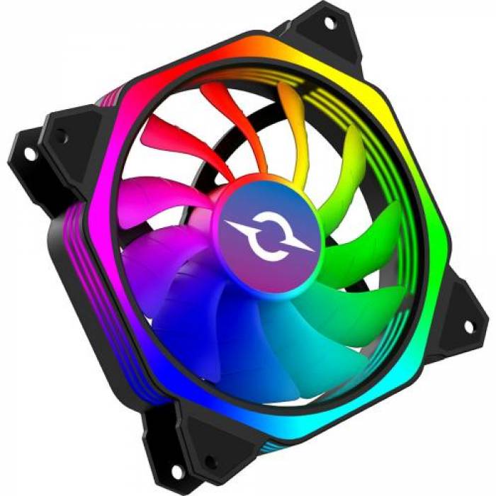 Ventilator Aquirys Cetus 6P-12DLI16-RGB, 120mm, Black