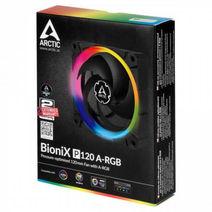 Ventilator Arctic BioniX P120 A-RGB, 120mm