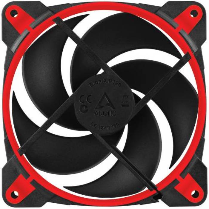 Ventilator Arctic BioniX P120, Black-Red