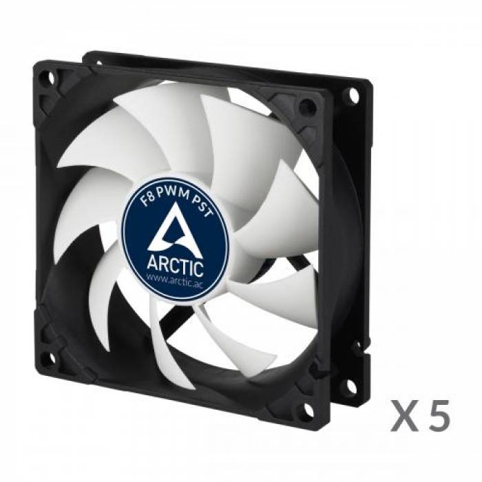 Ventilator Arctic F8 PWM PST, 80mm, 5Pack
