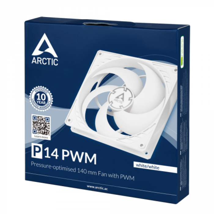 Ventilator Arctic P14 PWM, 140mm, White