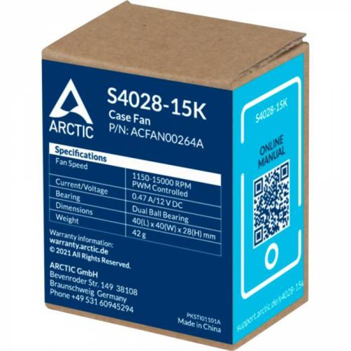 Ventilator Arctic S4028-15K, 40mm, 5Pack