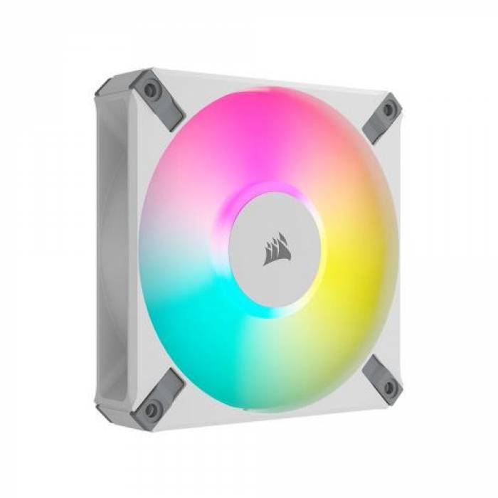 Ventilator Corsair iCUE AF120 RGB ELITE White, RGB LED, 120mm