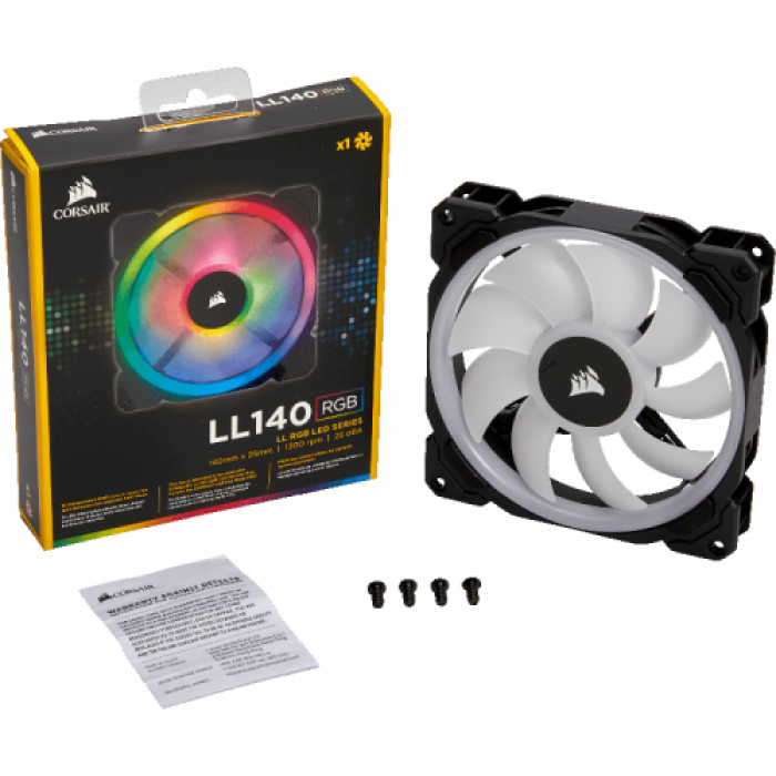 Ventilator Corsair LL140 RGB LED Static Pressure, 140mm