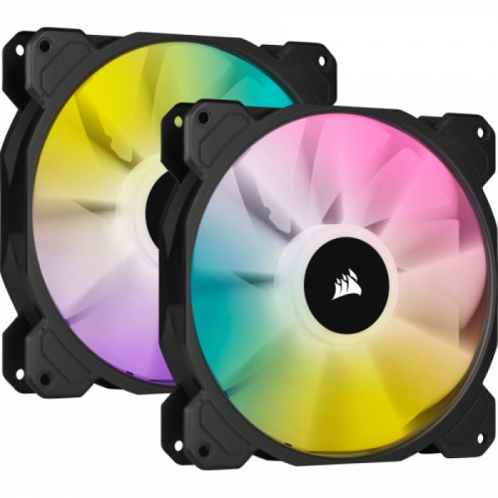 Ventilator Corsair SP140 Elite Performance, 140mm, RGB LED, 2 bucati