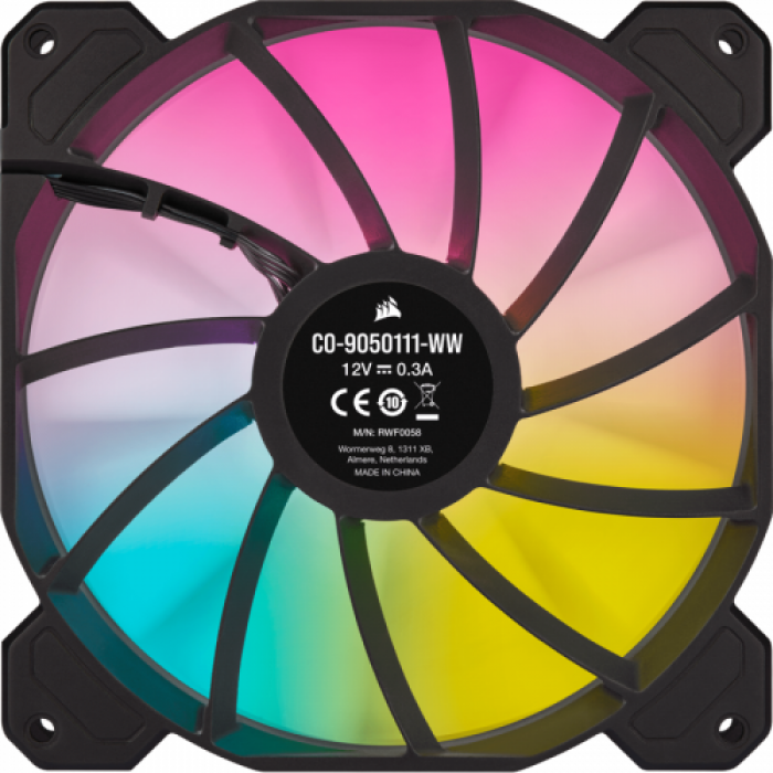 Ventilator Corsair SP140 Elite Performance, 140mm, RGB LED