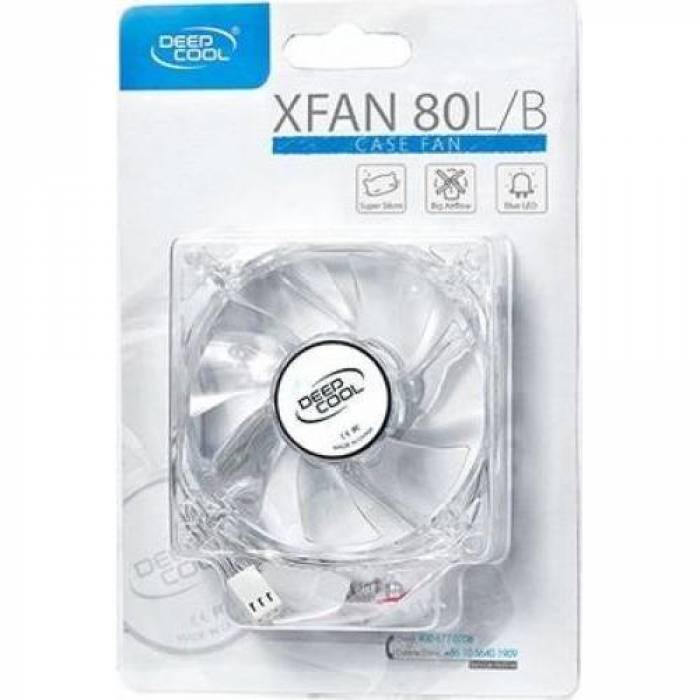 Ventilator Deepcool Xfan 80L/B Clear, 80mm