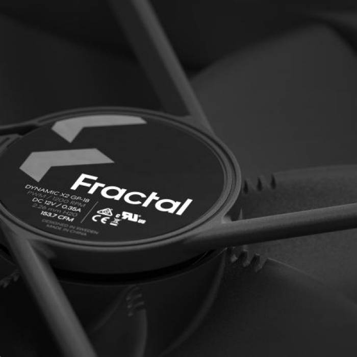 Ventilator Fractal Design Dynamic X2 GP-18 PWM, 180mm, Black
