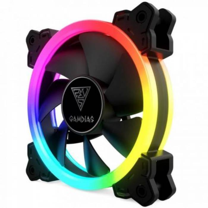 Ventilator Gamdias Aeolus M1 1201 RGB Fan, 120mm