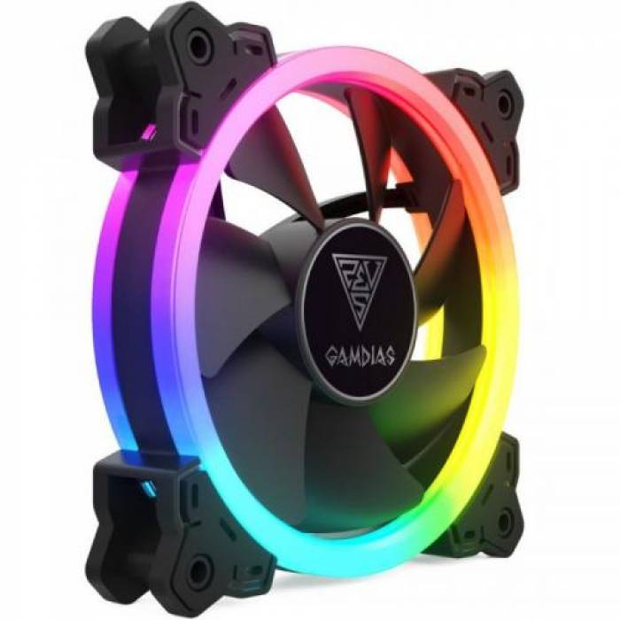 Ventilator Gamdias Aeolus M1 1201 RGB Fan, 120mm