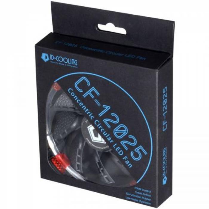 Ventilator ID-Cooling CF-12025-R 120mm, Red LED