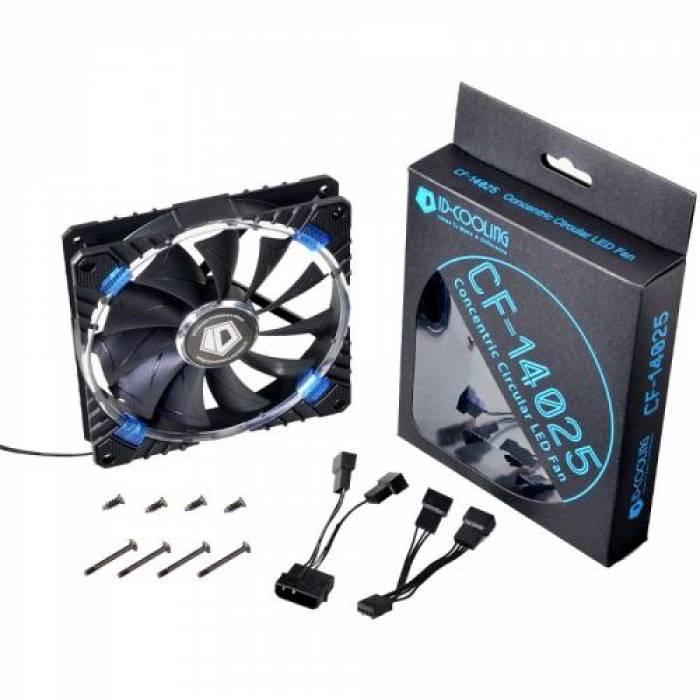 Ventilator ID-Cooling CF-14025-B 140mm Blue LED