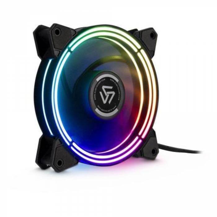 Ventilator Inter-Tech Alseye Halo 3.0, RGB LED, 3 buc