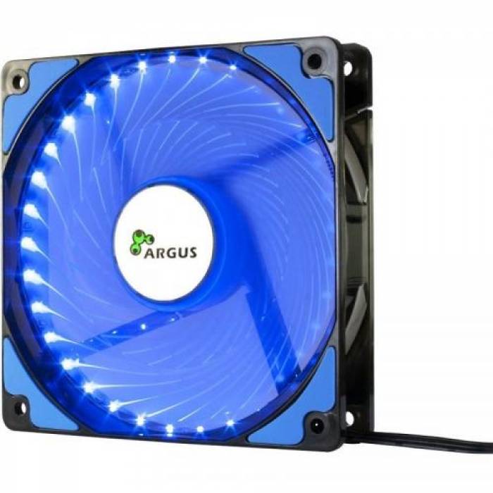 Ventilator Inter-Tech Argus L-12025 Blue LED, 120mm