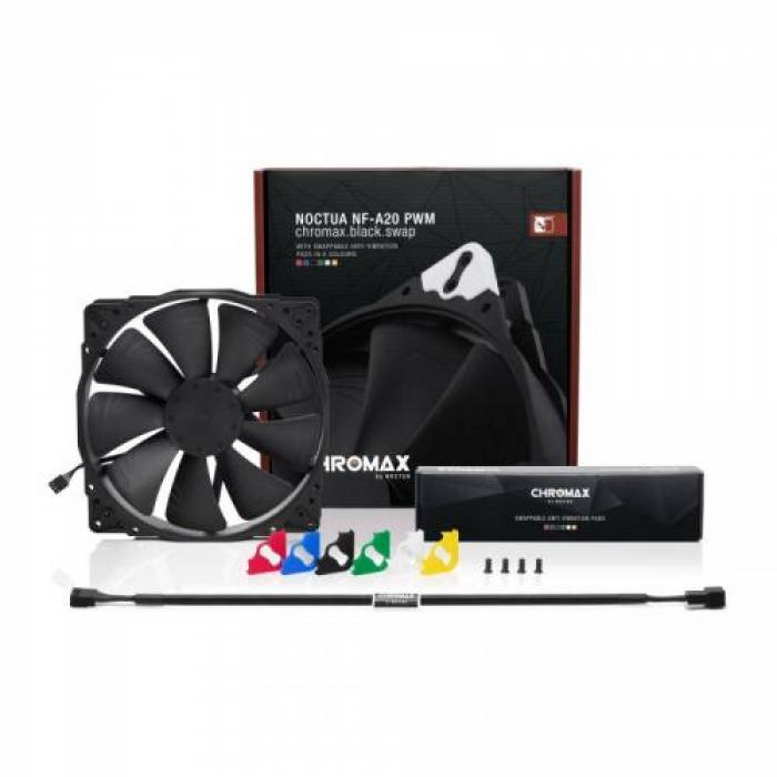 Ventilator Noctua NF-A20 PWM Chromax Black Swap, 200mm