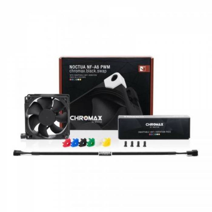 Ventilator Noctua NF-A8 PWM Chromax Black Swap, 80mm