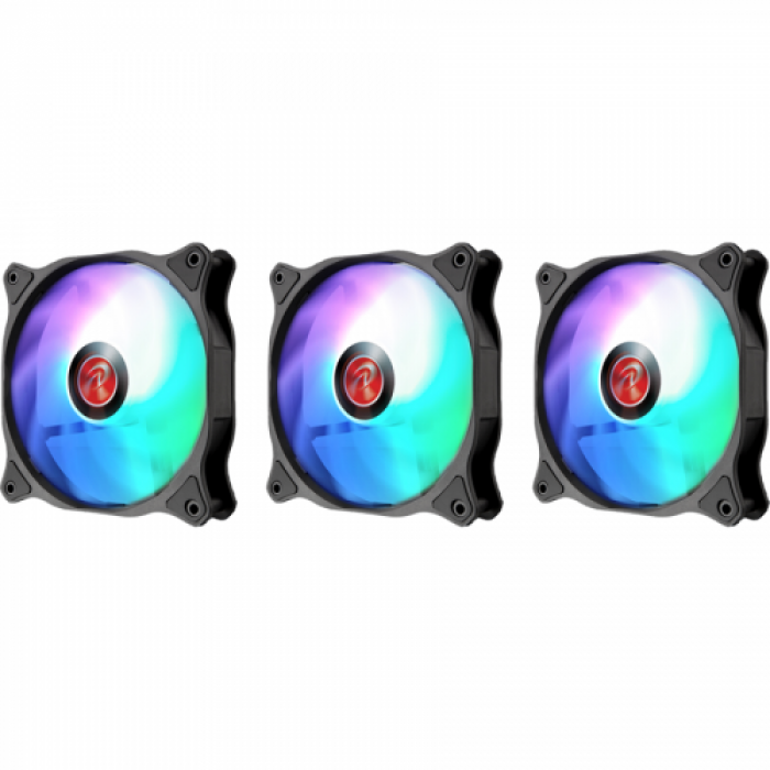 Ventilator Raijintek EOS 12 Rainbow ADD, 120mm, 3xFan