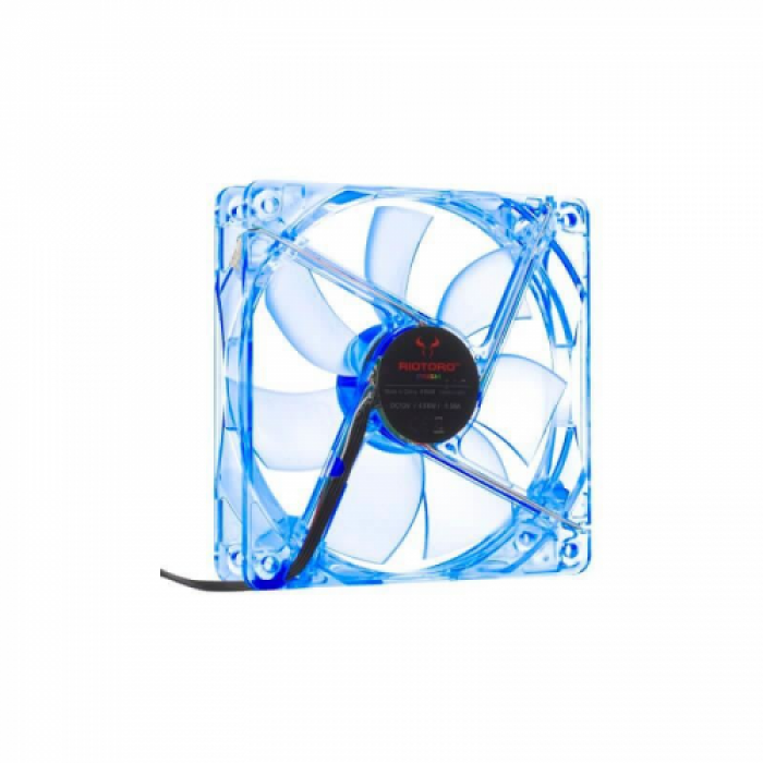 Ventilator Riotoro Cross-X Clear Classic, Blue LED, 120mm