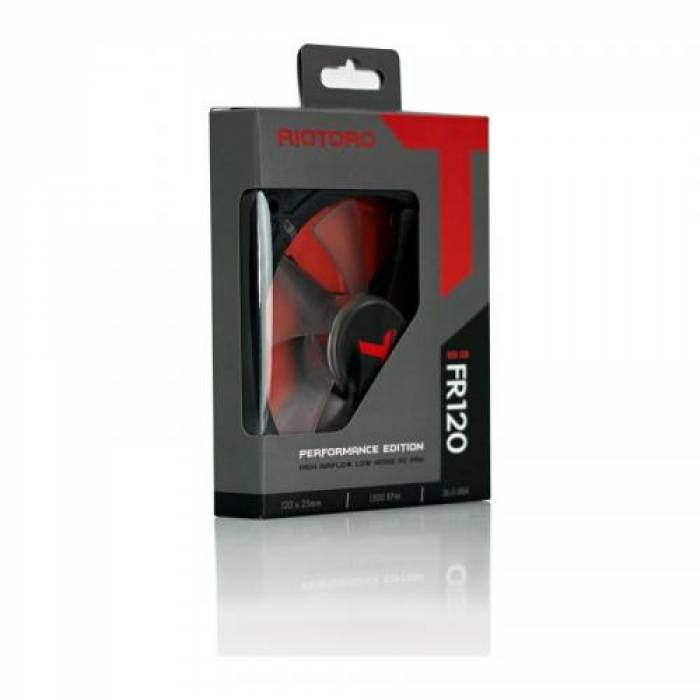 Ventilator Riotoro Performance Edition Red LED, 120mm