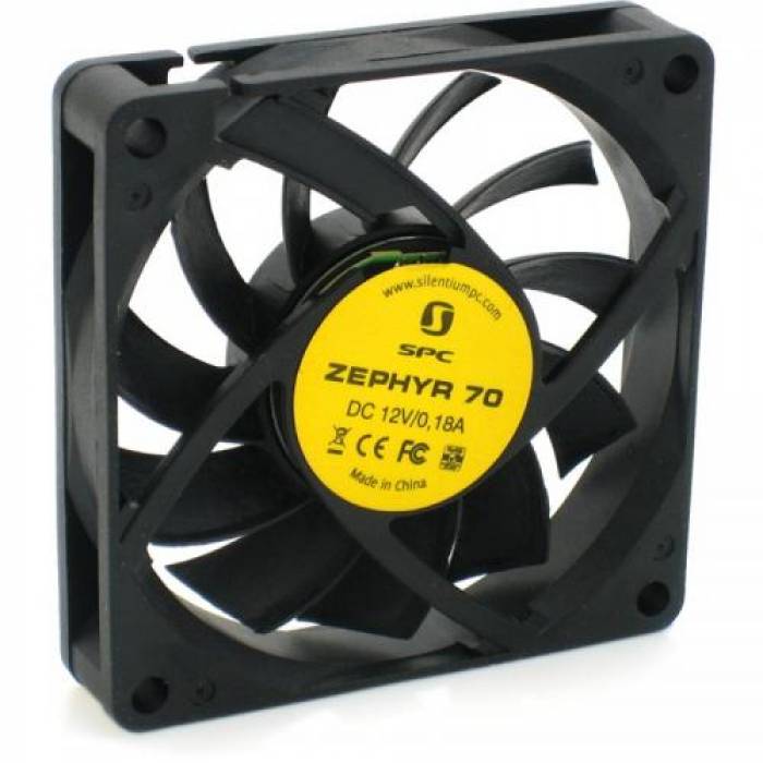 Ventilator SilentiumPC Zephyr70 70mm, Black