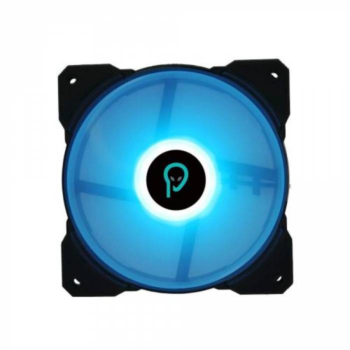 Ventilator Spacer SPFC-120-4P-BL, Blue LED, 120mm