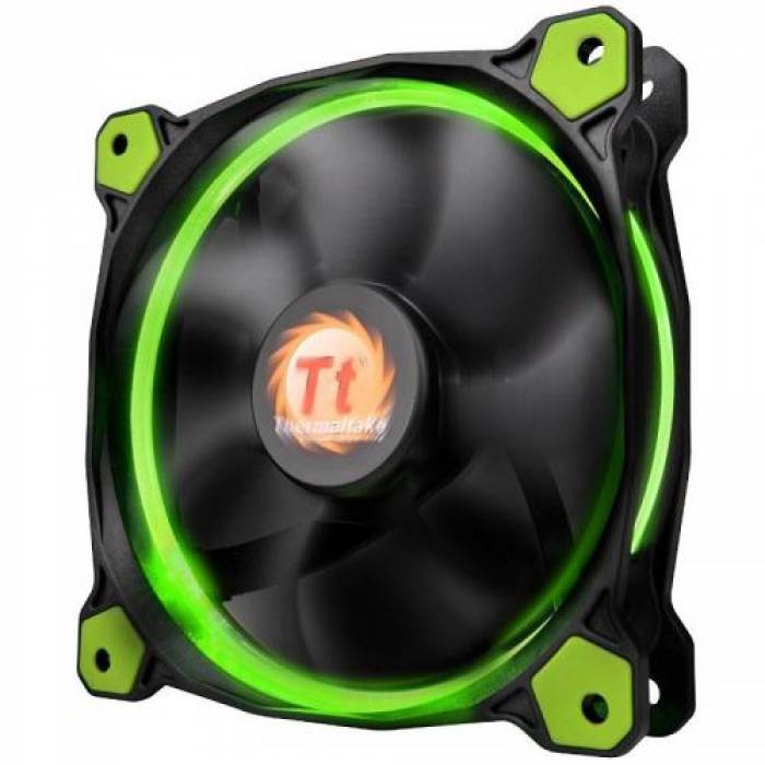 Ventilator Thermaltake Riing 12 High Static Pressure Green LED, 120mm, 3 Fan Pack
