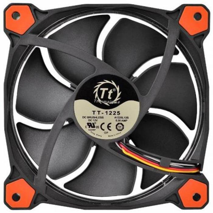 Ventilator Thermaltake Riing 12 High Static Pressure Red LED, 120mm, 3 Fan Pack