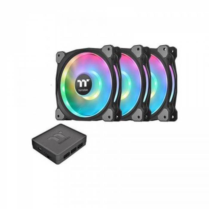 Ventilator Thermaltake Riing Duo 12 RGB LED, 120mm, 3pack