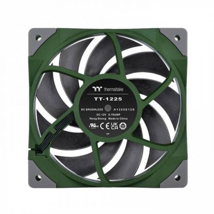 Ventilator Thermaltake ToughFan 12 Green High Static Pressure, 120mm