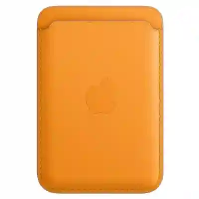 Wallet Apple Leather wallet with MagSafe for Iphone 12 Series, California Poppy