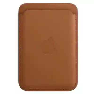 Wallet Apple Leather wallet with MagSafe for Iphone 12 Series, Saddle Brown