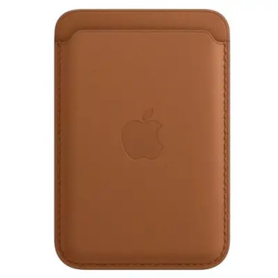Wallet Apple Leather wallet with MagSafe for Iphone 12 Series, Saddle Brown